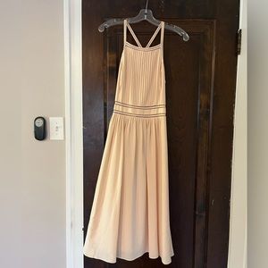 Club Monaco beige silk racer back dress, size 8.